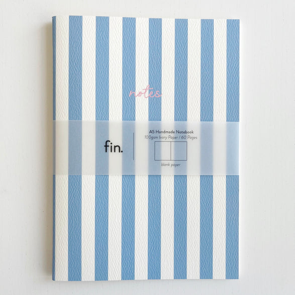 Blank Notebook: Blue Stripe
