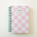 Pink Checkered Multi-Paper Notebook