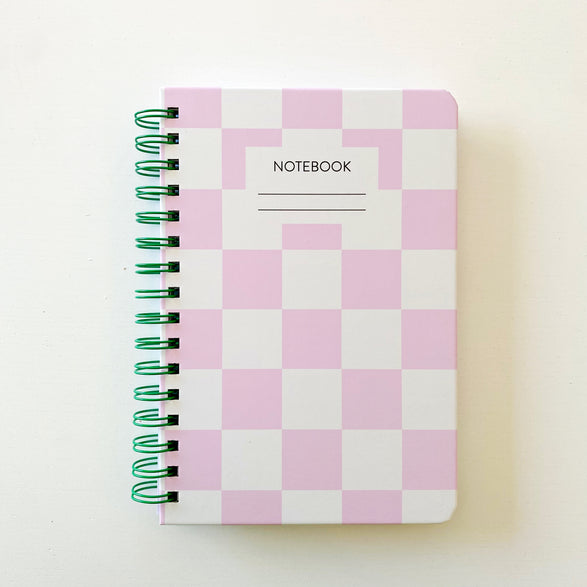 Pink Checkered Multi-Paper Notebook