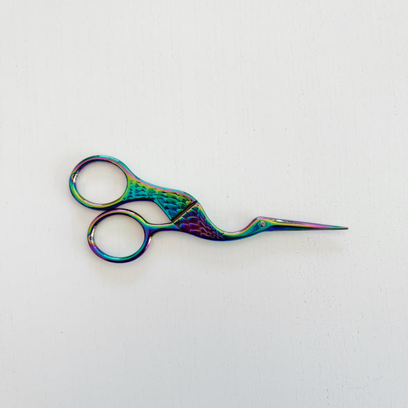 Large Stork Scissors: Rainbow