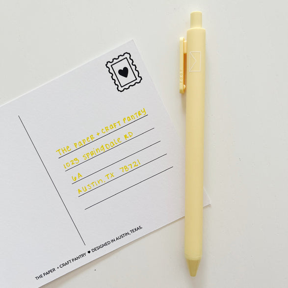Paper + Craft Pantry: Yellow Envelope Pen