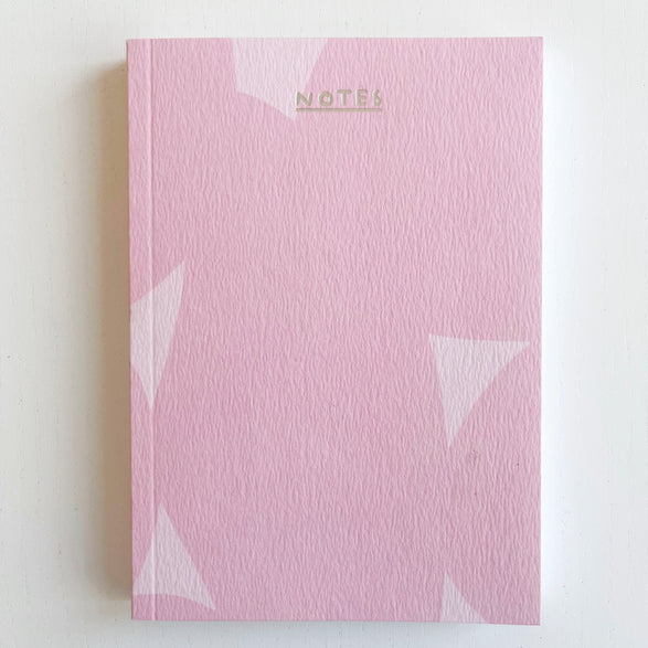 Mini Blank Notebook: Abstract Pink Shapes