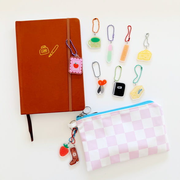 Postage Stamp Bag + Journal Charm