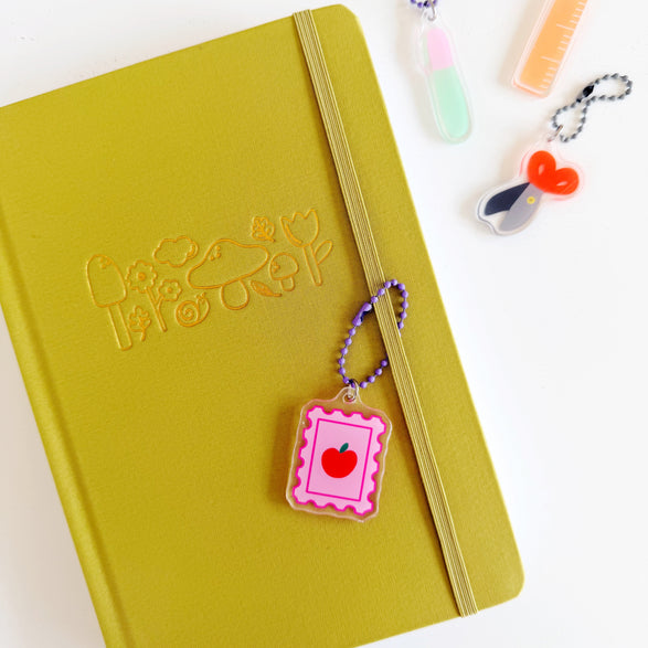 Postage Stamp Bag + Journal Charm