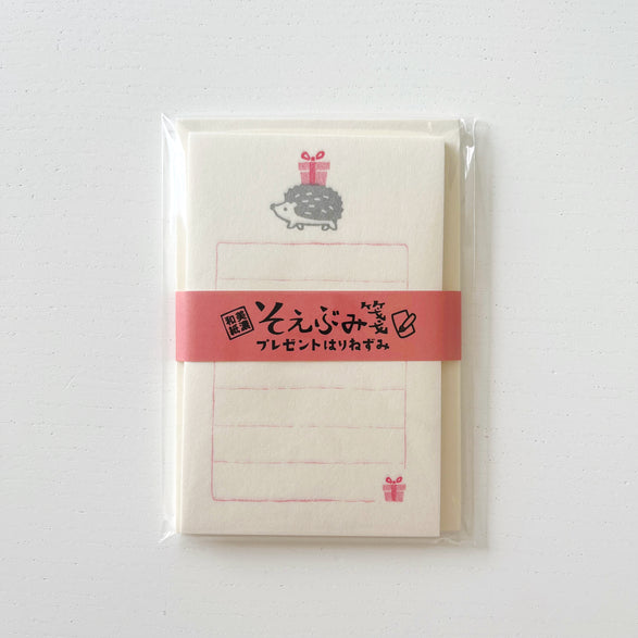 Mini Hedgehog Present Letter Set