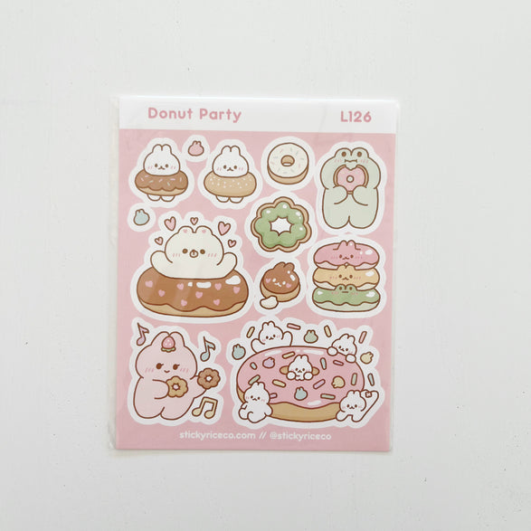 Donut Party Sticker Sheet