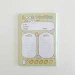 Bunny Book Review Notepad