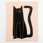 8x10 Art Print: Black Cat