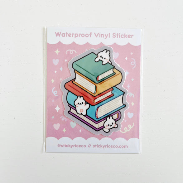 Bunnies and Books Sticker