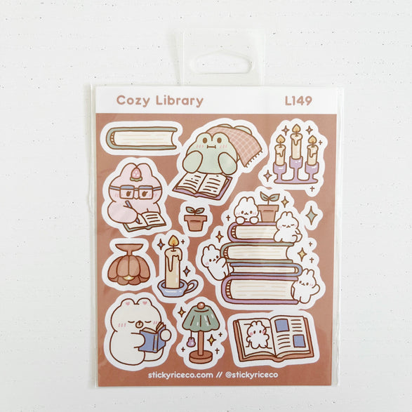 Cozy Library Sticker Sheet