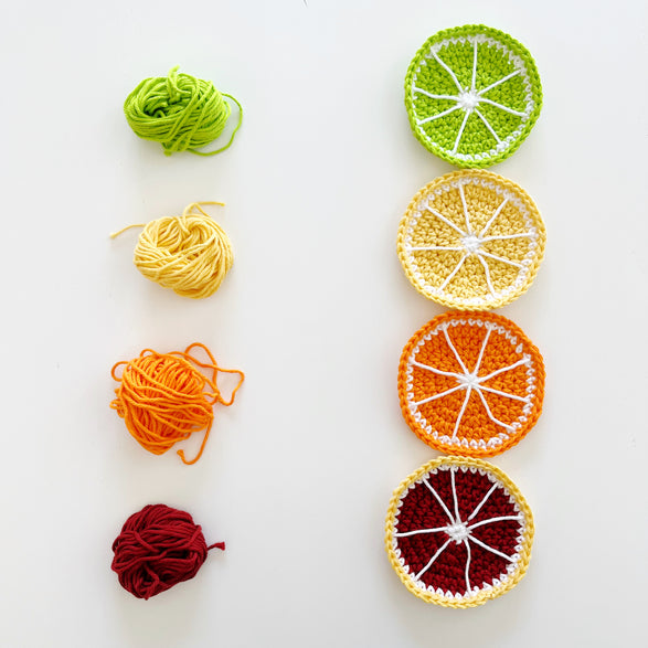 03.09.25 Intro to Crochet: Fruit Coasters Workshop Ticket (In-Studio)