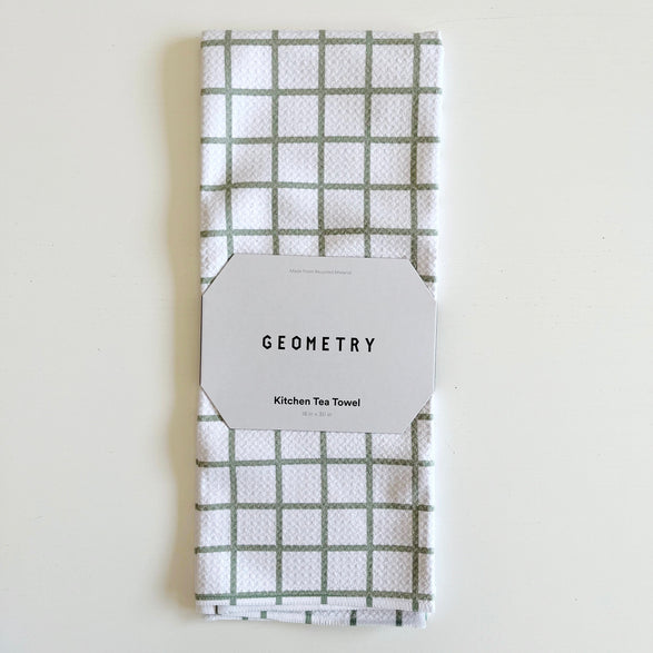 Mint Checkered Tea Towel