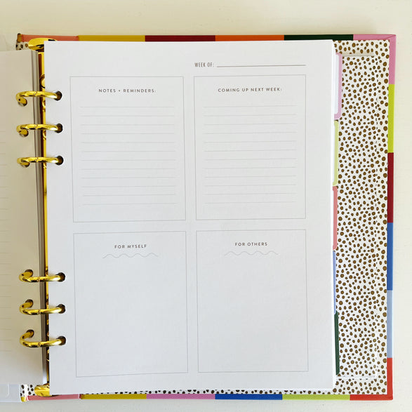 Undated Planner: Black and White Squiggle