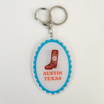 Scalloped Boot Acrylic Keychain