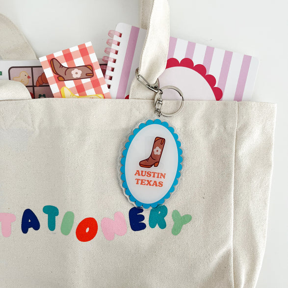 Scalloped Boot Acrylic Keychain