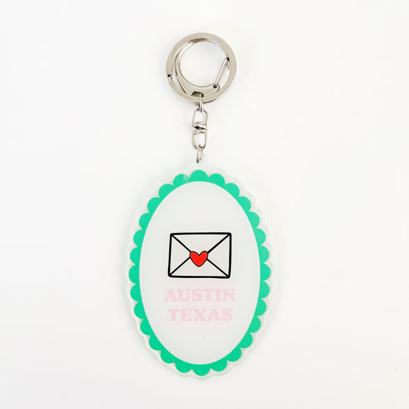 Scalloped Envelope Acrylic Keychain