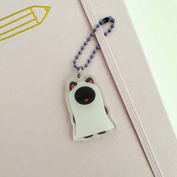 Ghostie Cat Bag + Journal Charm