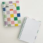 Blank Spiral Notebook: Checkered