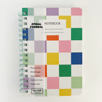 Blank Spiral Notebook: Checkered