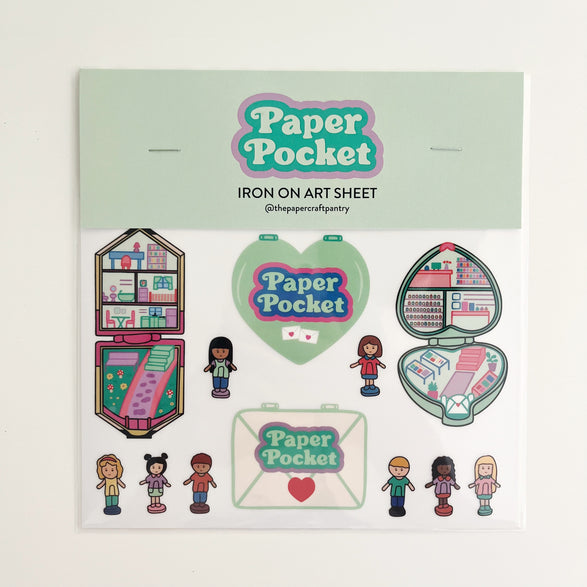 Paper Pocket Iron On Sheet