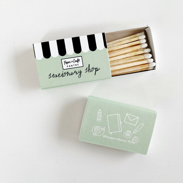 Mint Stationery Shop Matchboxes