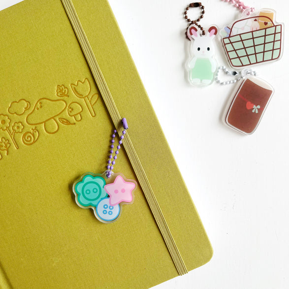Buttons Bag + Journal Charm