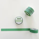 Green Gingham Washi Tape - 15mm