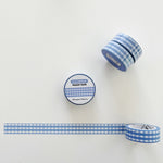 Blue Gingham Washi Tape - 15mm