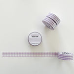 Lilac Gingham Washi Tape - 15mm