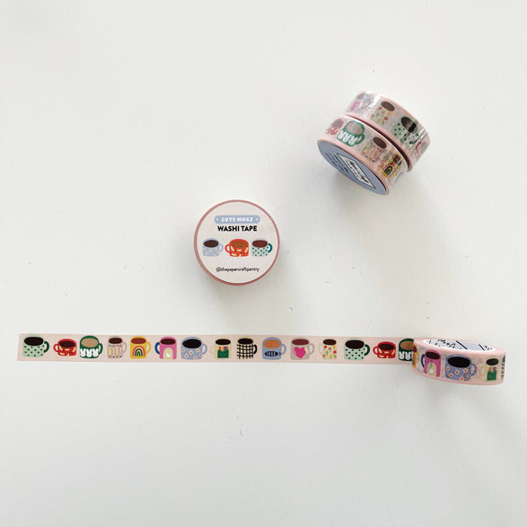 Cute Mugs Washi Tape - 15mm