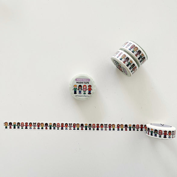 Paper People Die Cut Washi Tape - 15mm