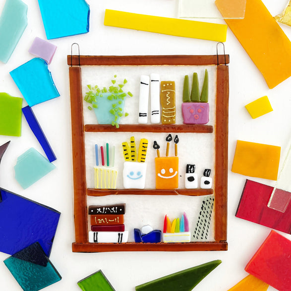 08.08.26 Intro to Glass Fusing: Stationery Shelf Workshop Ticket (In-Studio)