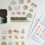 10.03.26 Watercolor Fall Icons + Stickers Workshop Ticket (In-Studio)