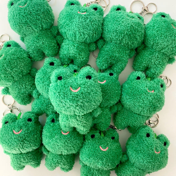 Clover Frog Plushie Keychain