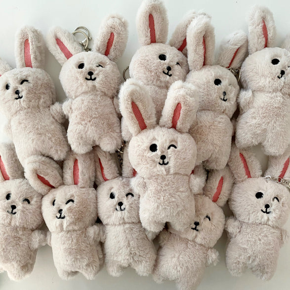 Dottie Bunny Plushie Keychain