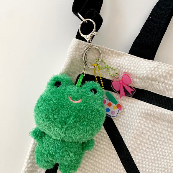 Clover Frog Plushie Keychain