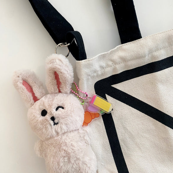 Dottie Bunny Plushie Keychain