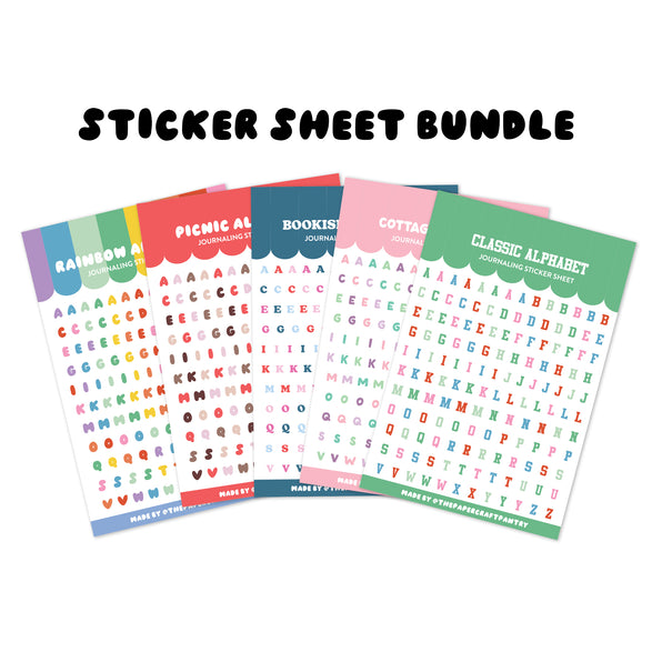 Alphabet Sticker Sheet Bundle