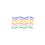 Austin Stationery Club Clear Vinyl Sticker