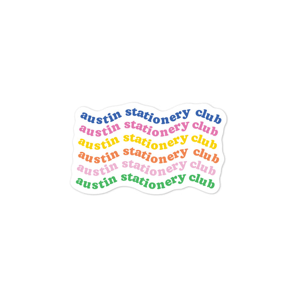 Austin Stationery Club Clear Vinyl Sticker