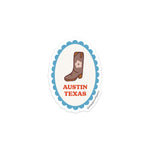 Scalloped Boot Vinyl Sticker