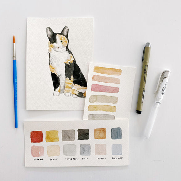 10.22.23 Watercolor Pet Portrait Workshop Ticket (In-Studio)