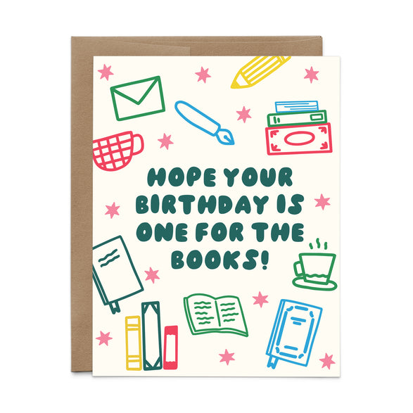 One For The Books Birthday Card