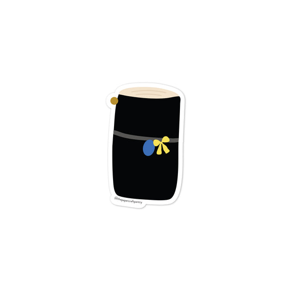 Black Travel Journal Vinyl Sticker