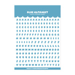 Blue Alphabet Sticker Sheet