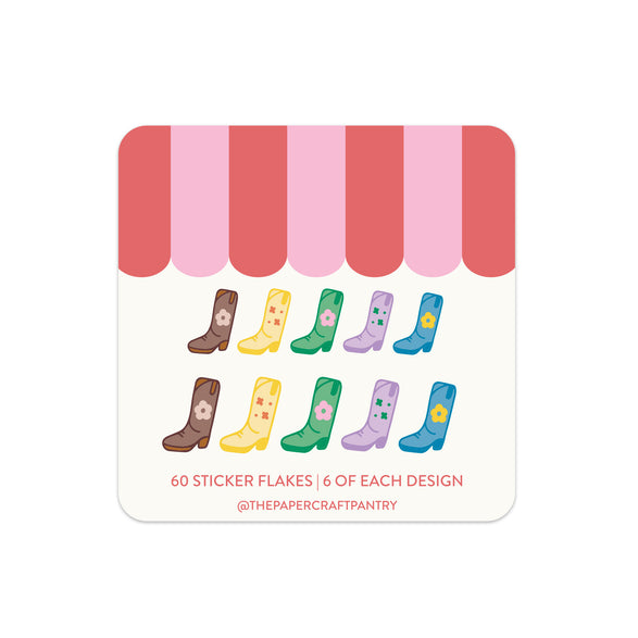 Boots Y'all Sticker Flakes - Set of 60