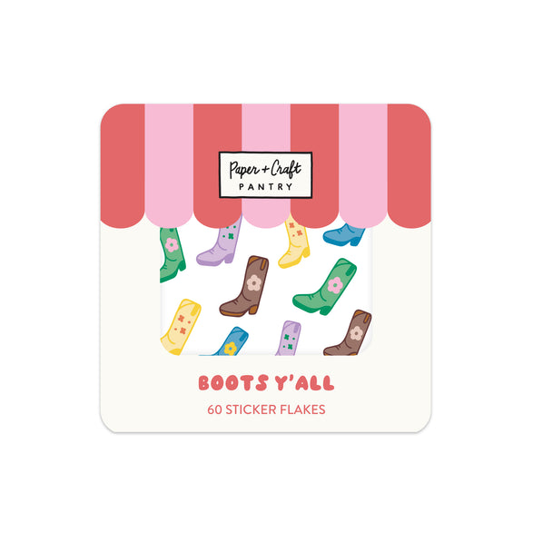 Boots Y'all Sticker Flakes - Set of 60