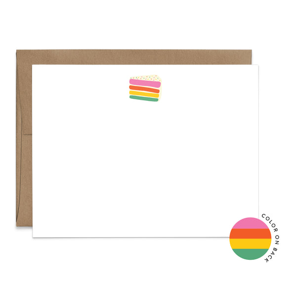 Cake Note Paper Rainbow Cake Flat Notecard – The Paper + Craft Pantry