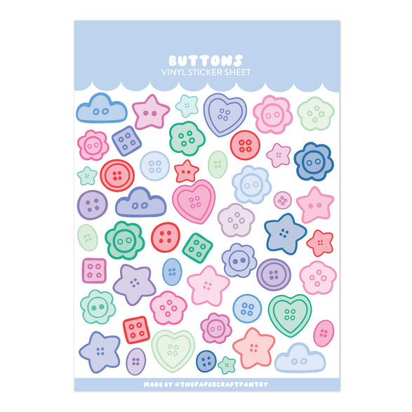 Buttons Sticker Sheet