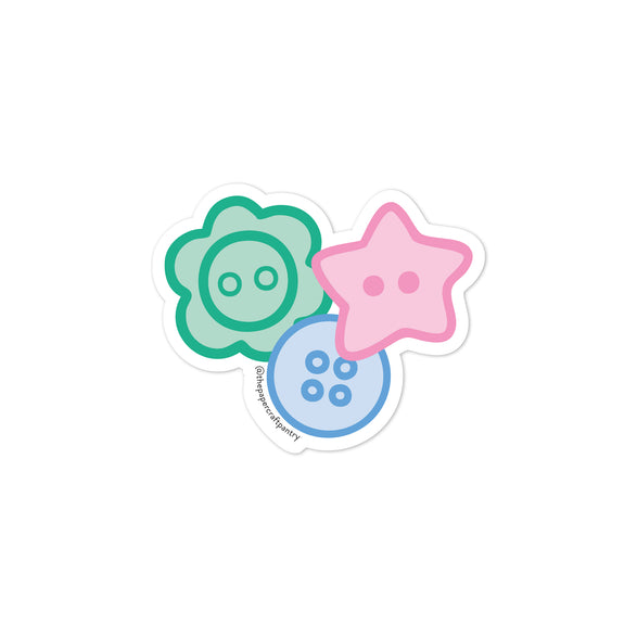 Buttons Vinyl Sticker